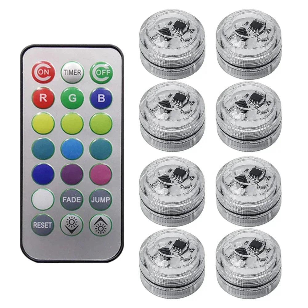 Wireless Adhesive LED Car Interior Ambient Light Remote Control Decor