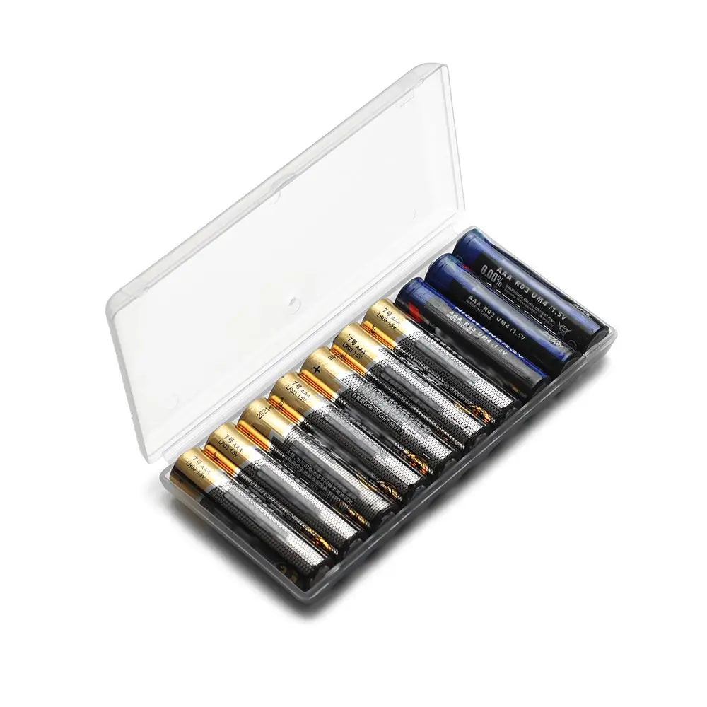 10 Slot Plastic Hard Container Case Battery Storage Box For