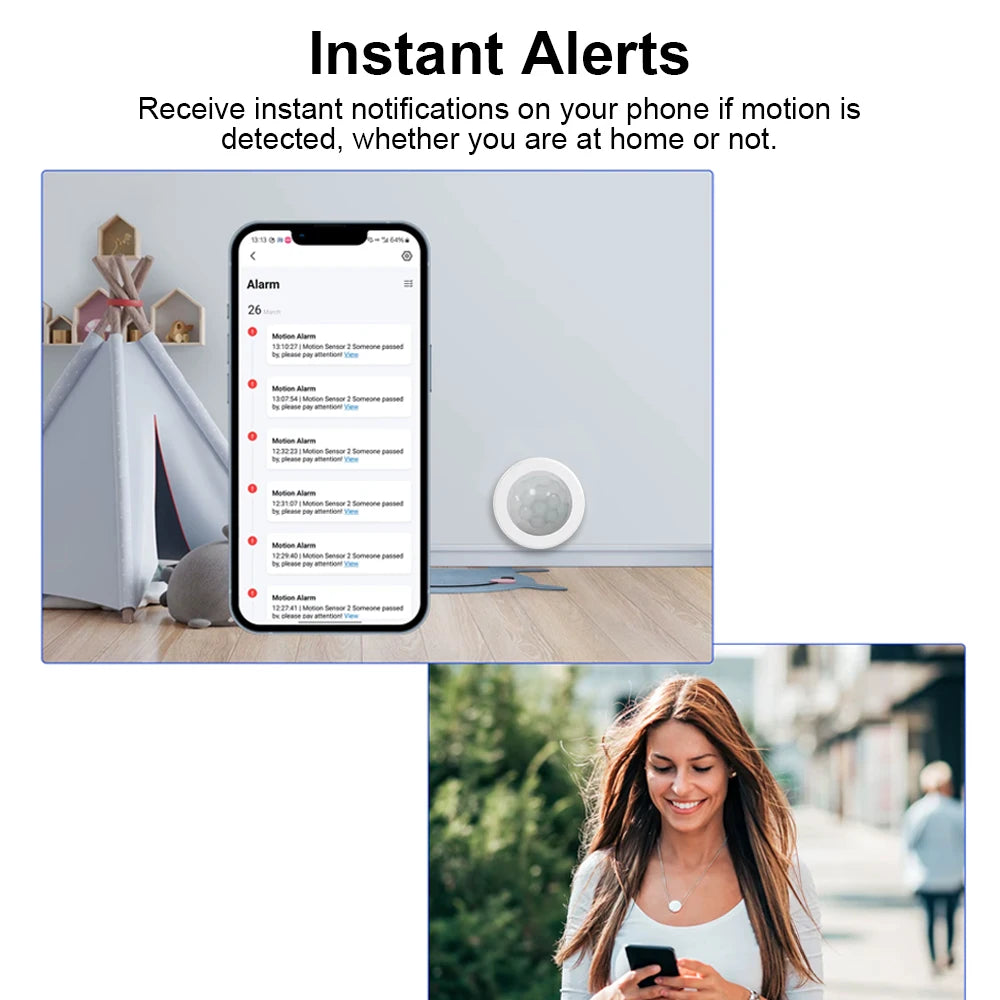 Zigbee Pir Motion Sensor Movement Human Body Infrared Detector