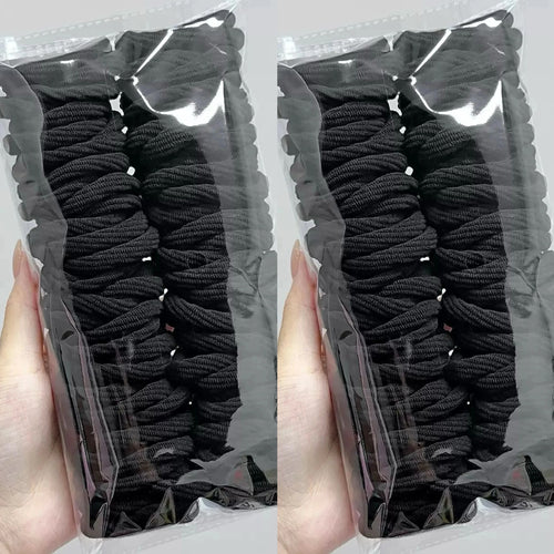50pcs Girl Mixed Color Simple Hair Ties Hair Accessories