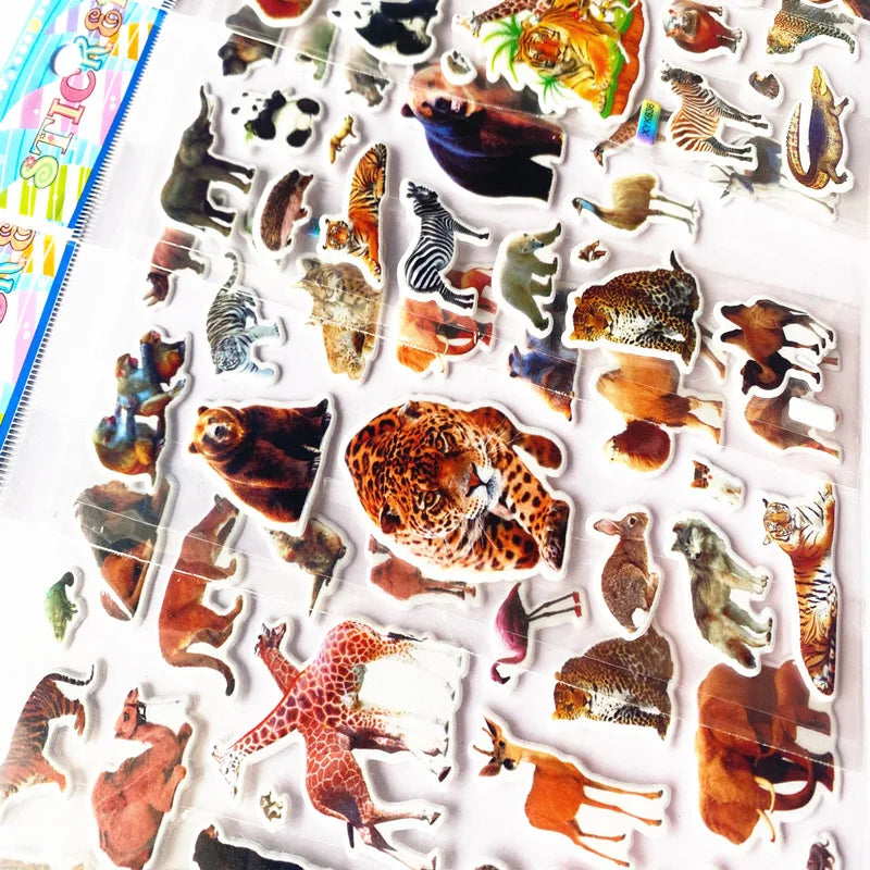 10pcs 3D Puffy Stickers Animals Bulk Stickers Scrapbook Decoration