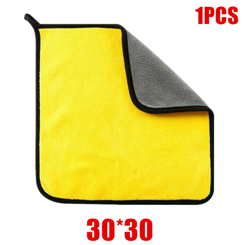 1/2/6pcs Microfiber Cleaning Towel Car Cleaning Cloths Professional