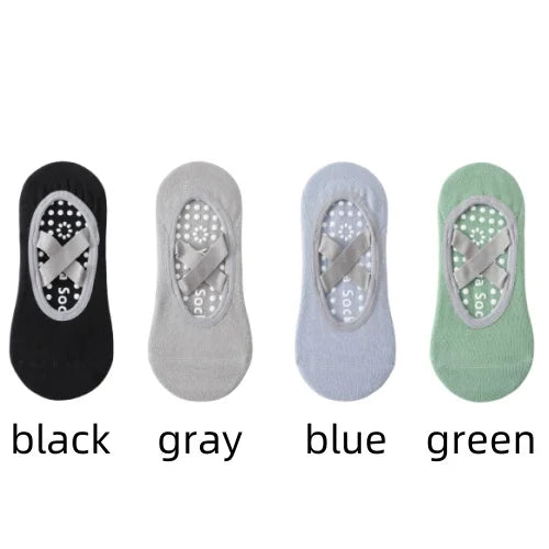 1/ 4Pair Professional Women Yoga Sock Silicone Anti-slip Ballet