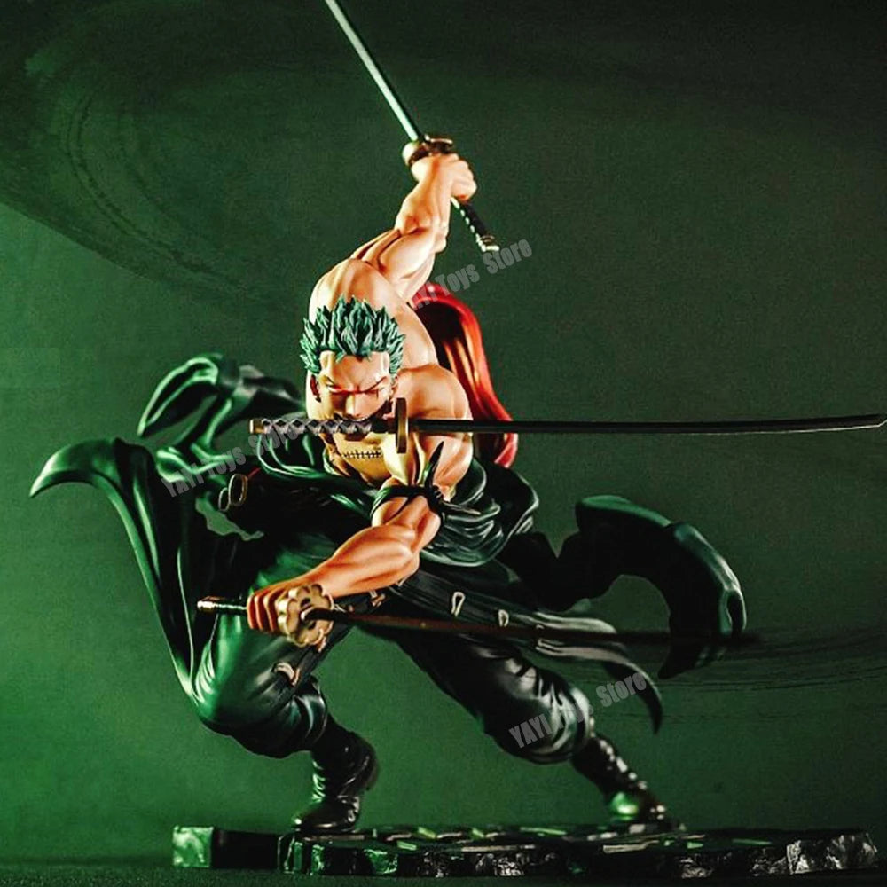 Hot One Piece 10cm Anime Figure GK Roronoa Zoro Three-blade Sa-maximum