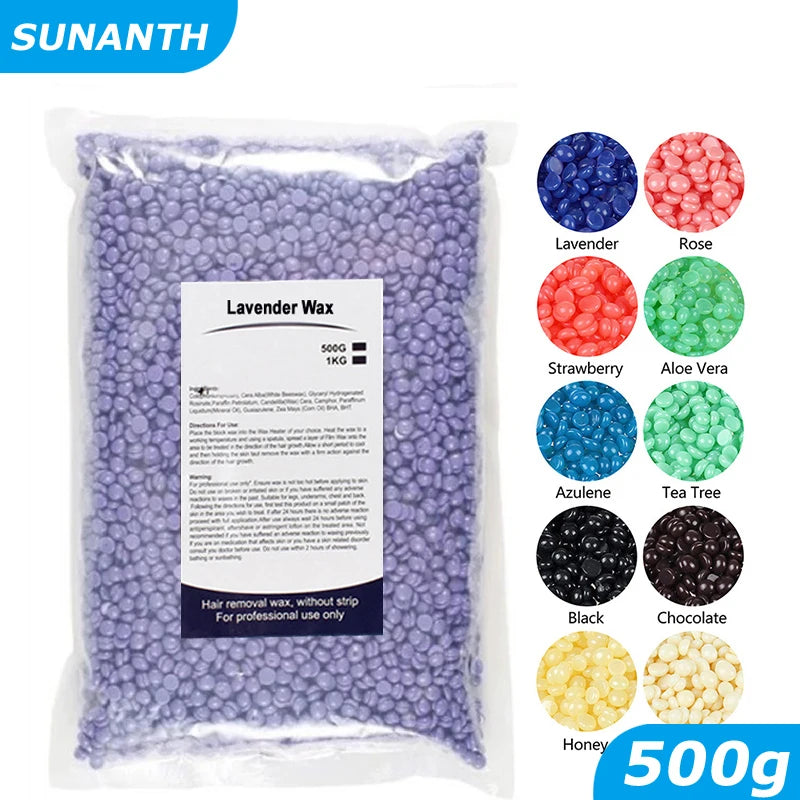 500g/200g/50g Hard Wax Beans for Hair Removal Body European Brazilian