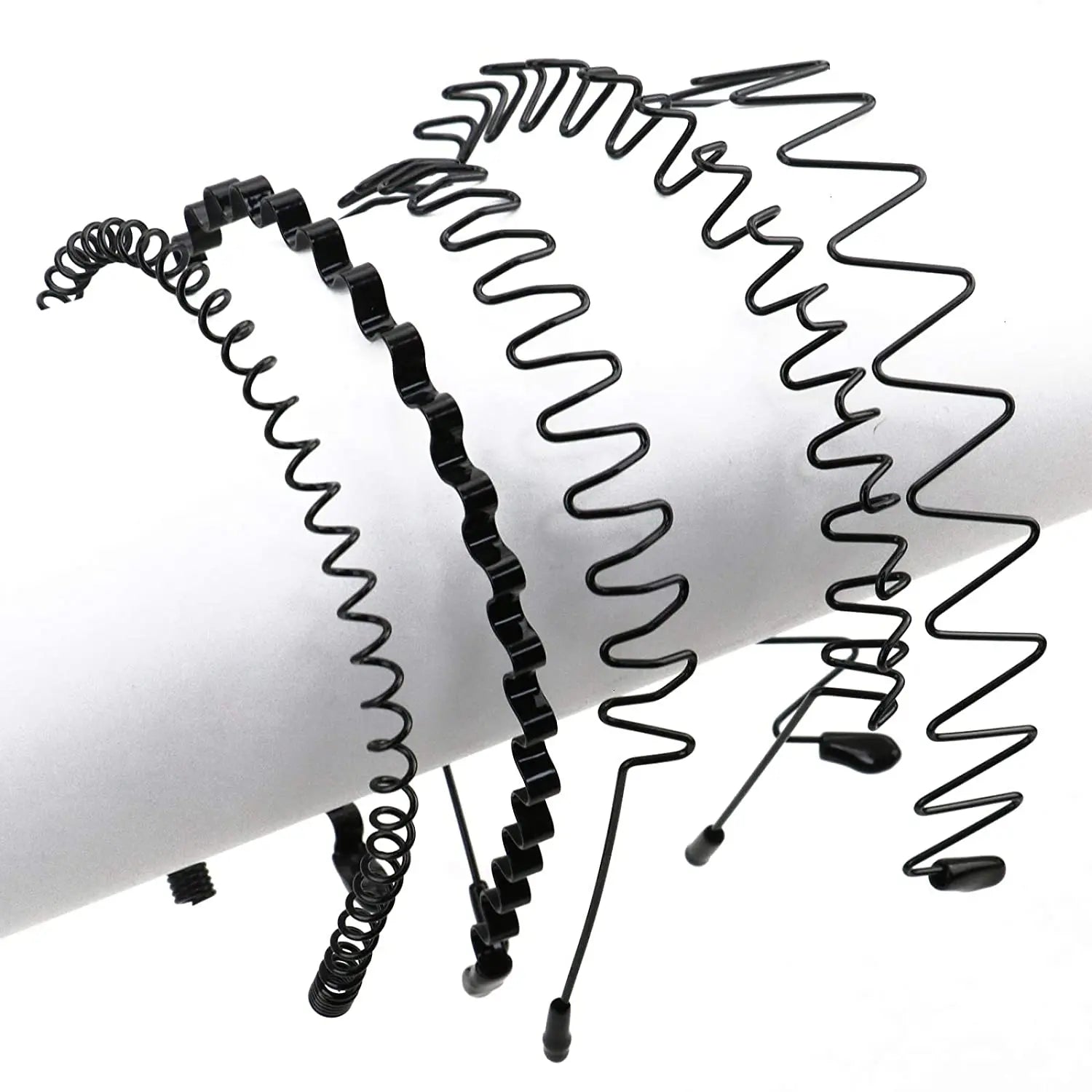 Unisex Black Elastic Non Slip Simple Metal Headbands For Men Women