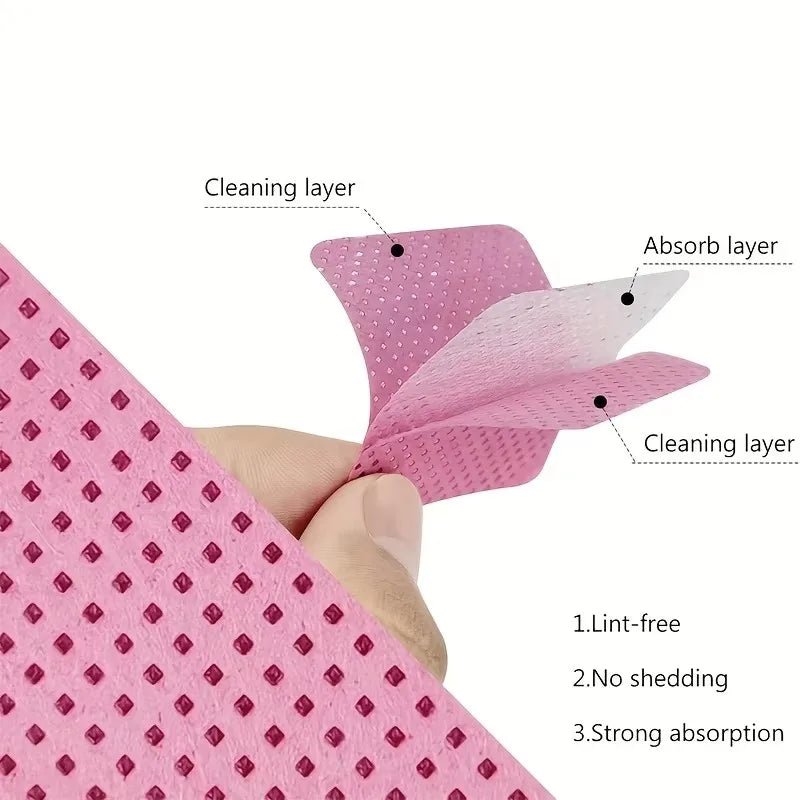 50 Lint-Free Nail Wipes, Super Absorbent Nail Wipes for Removing Gel
