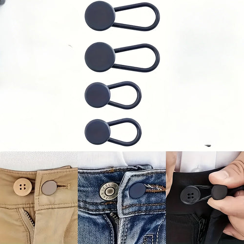 Easy-Adjust 4/12-Pack No-Sew Jean Waist Extenders - Adjustable Pants