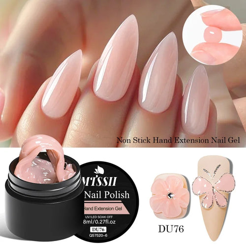 Clear Non-Stick Hand Extension Gel Nail Polish 3D