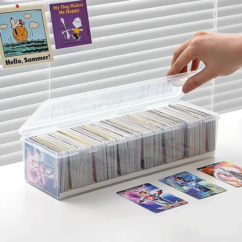 Clear Plastic Compartmentalized Organizer Box Holds 550+ Game Cards