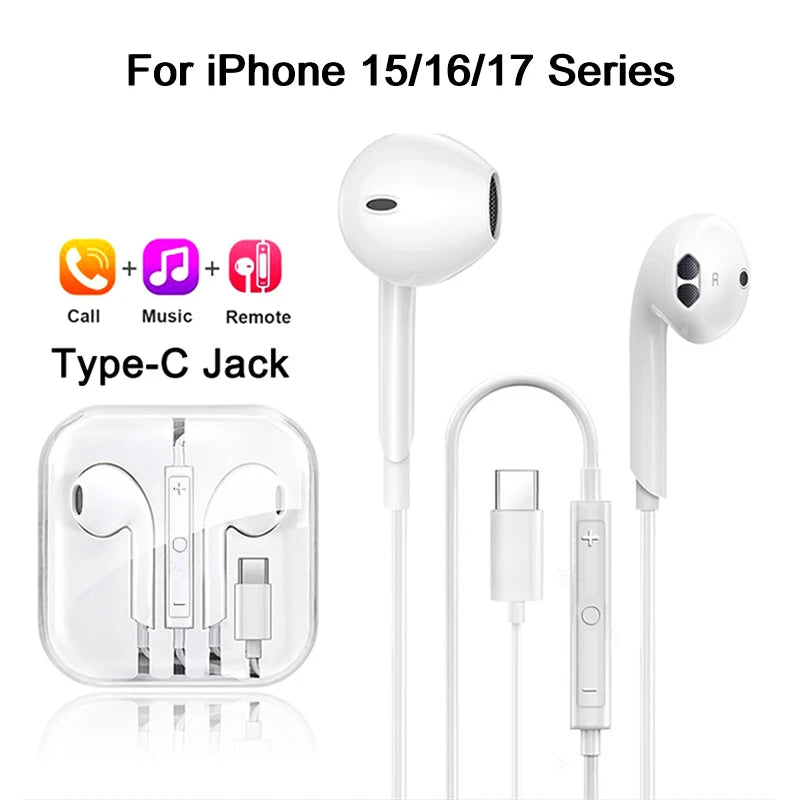 Original In-Ear Wired Earphones For Apple iPad iPhone 17 11 12 13 14