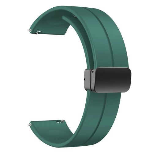 20mm 22mm Magnetic D Type Clasp Silicone Watch Band for Samsung Galaxy