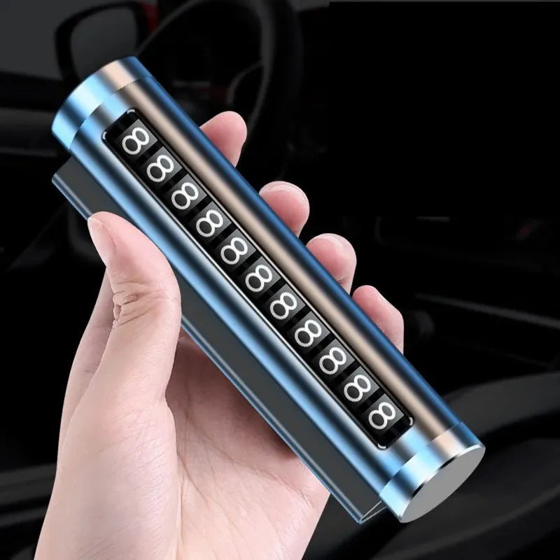 Car Temporary Parking Number Plate Black/Silver/Blue Aluminium Alloy