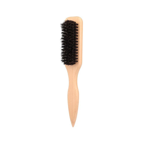 Brown Pointed-Tail Bristle Comb - Unisex, Smooth & Anti-Static, No