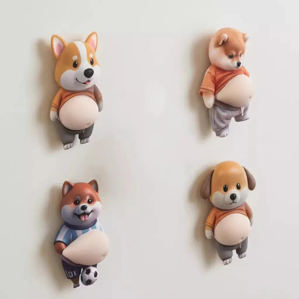 Fat Chai Dog Anti-Collision Stickers - Cute Big-Bellied Dog Car