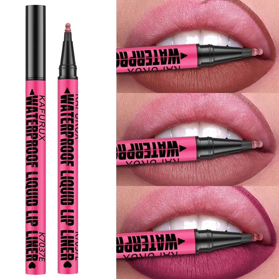 1PC Liquid Matte12-Color Lipliner Pencil Waterproof Plumping Stain