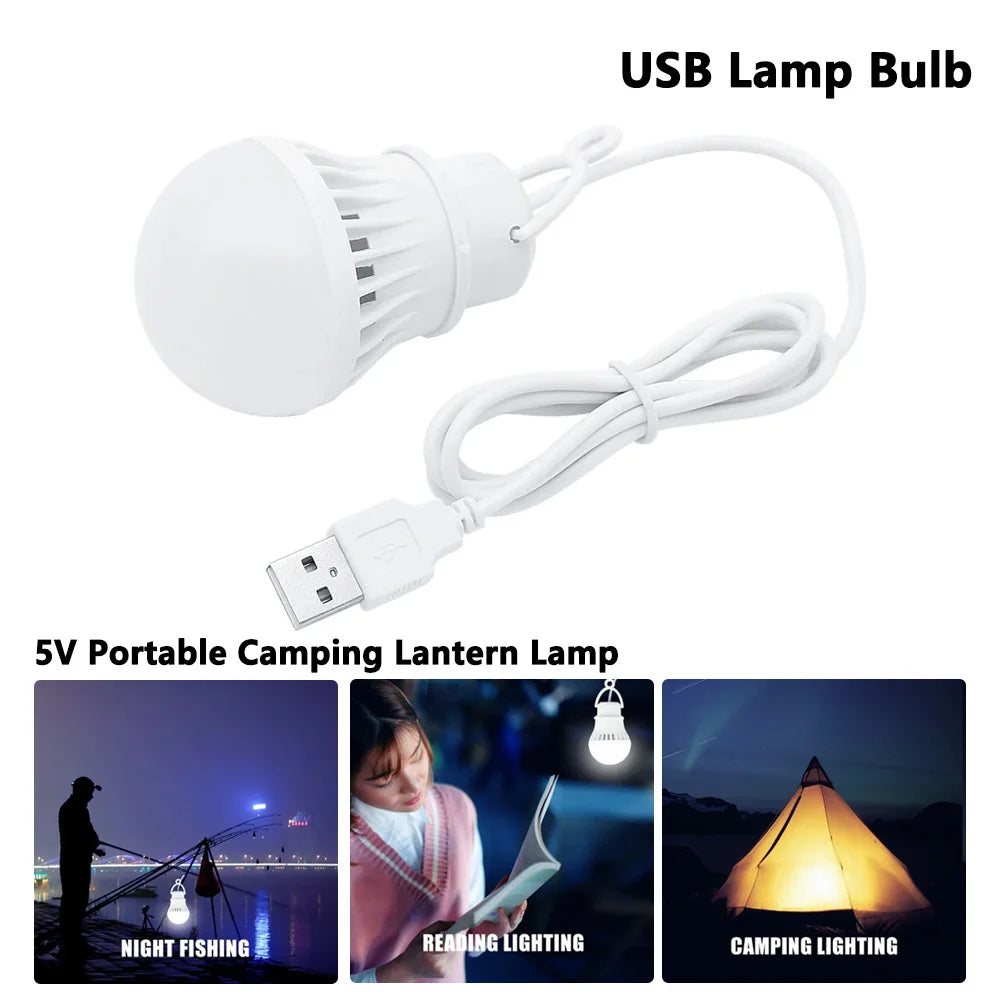 DC5V Led Lantern Camp Light Lamp Usb Emergency Bulb Hanging Tent Lamp
