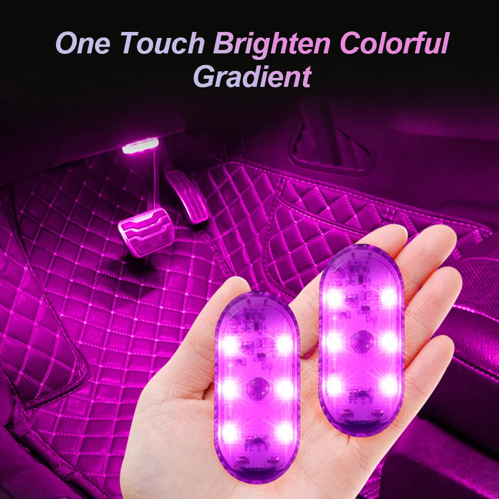 1 pc Multi Color Car Light Wireless LED Touch Light Roof Light Sensor