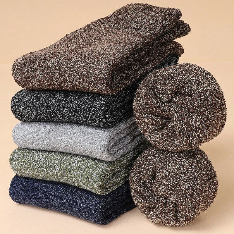 5 Pairs Winter Warm Men’s Socks Wool Male Women Socks Super Thicker