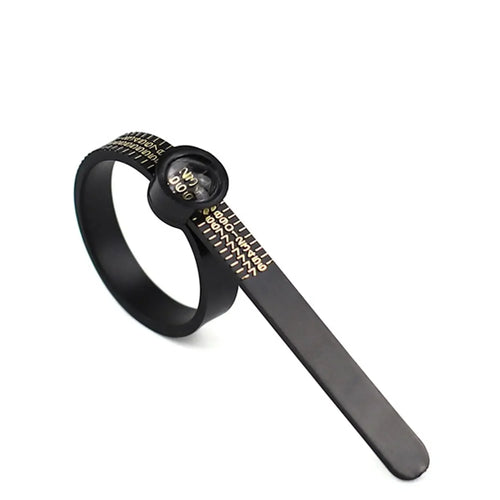 Ring Sizer with Magnifier - US/UK/EU/HK Jewelry Measuring Ruler for