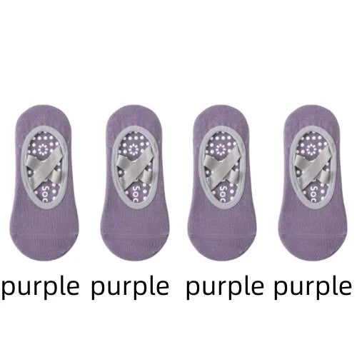 1/ 4Pair Professional Women Yoga Sock Silicone Anti-slip Ballet