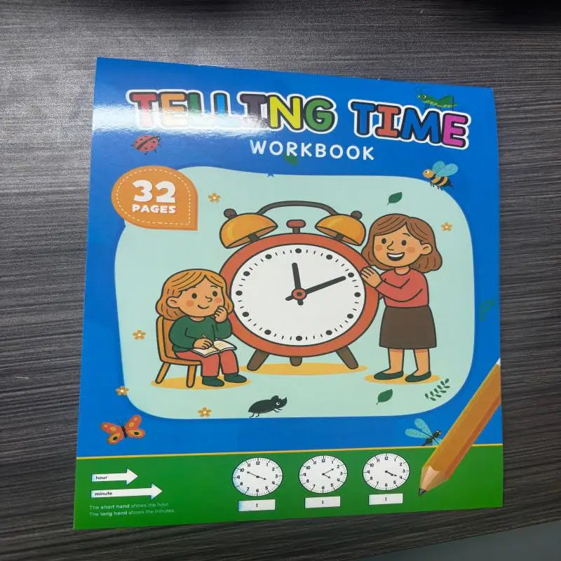 Kids Telling Time Workbook, Early Educational Clock Learning Book, Fun