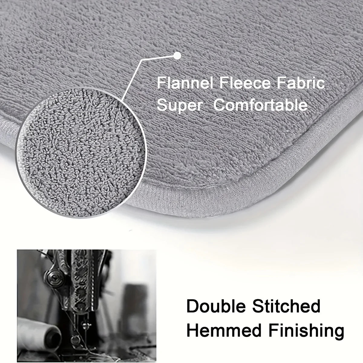 Thickened special-shaped bathroom absorbent floor mat flannel toilet