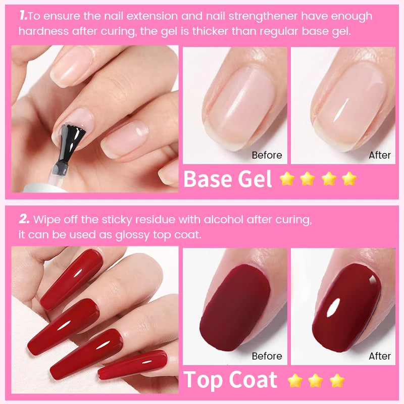 BORN PRETTY 6 IN 1 Nail Glue Gel 15ML for Acrylic Nails Soak off Base