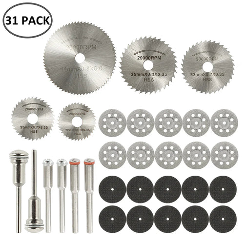 6-32Pcs Mini Circular Saw Blade Set Sanding Grinding Wheel Cutting