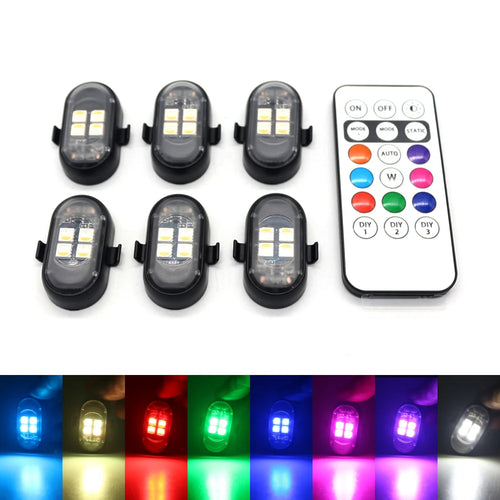 RGB Car Interior Lights with Wireless Remote, Larger Battery &