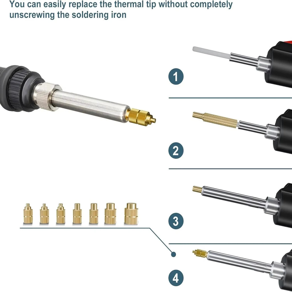 Heat Set Insert Soldering Iron Tip Head M2 M2.5 M3 M4 M5 M6 Hot Melt