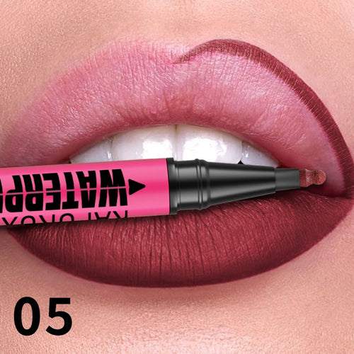 1PC Liquid Matte12-Color Lipliner Pencil Waterproof Plumping Stain