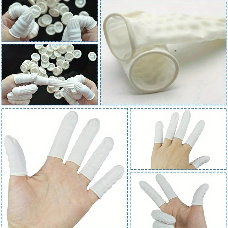 20/200pc Rubber Finger Protector Covers Wear-Resistant Highly Elastic