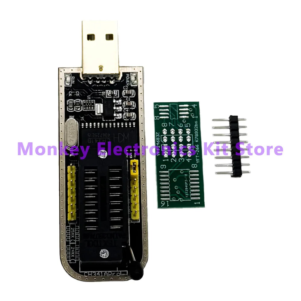 CH341A Programmer adapter + SOP8 clip+ SOIC8 adapter with cable+1.8V