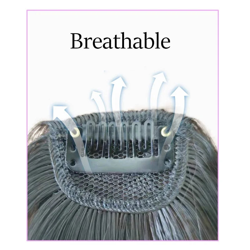 Synthetic Fake Invisible Air Bangs Hair Extension Front Fringes