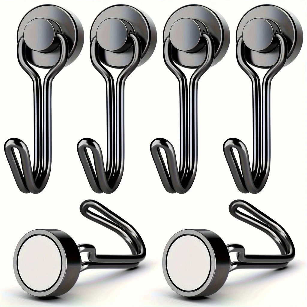 3/6/12/20Pcs Black Magnetic Hooks Cruis Heavy Duty Magnetic Hangers,