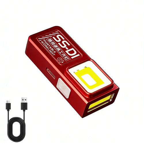 Mini COB LED Flashlight USB C Rechargeable Powerful Work Light  with