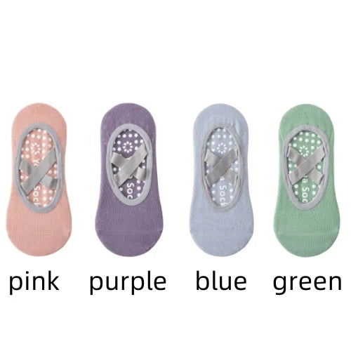 1/ 4Pair Professional Women Yoga Sock Silicone Anti-slip Ballet