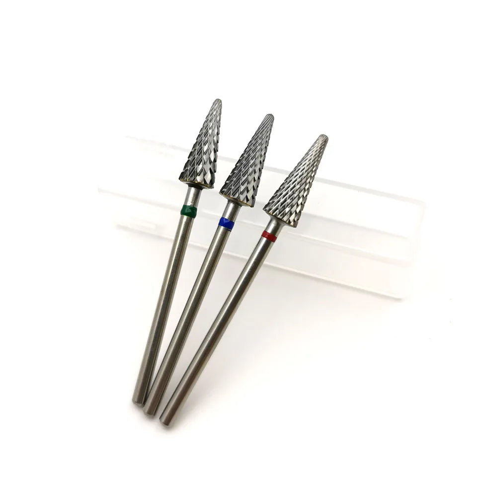 HYTOOS Cone Shape Nail Drill Bit Carbide Milling Cutter For Manicure