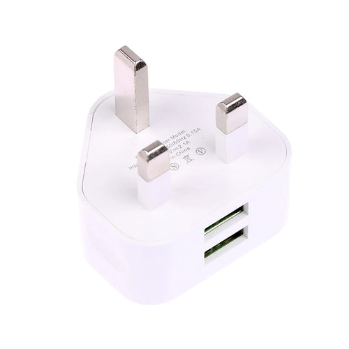 Universal UK Plug 3 Pin Wall Charger Adapter With 1/2 USB Ports