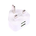 Universal UK Plug 3 Pin Wall Charger Adapter With 1/2 USB Ports