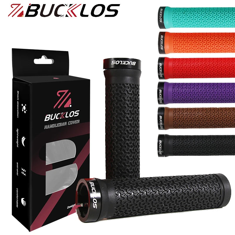 BUCKLOS Bicycle Handle Soft Rubber Mountain Bike Grips Lock on Bicycle