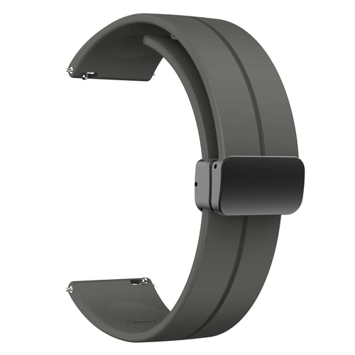 20mm 22mm Magnetic D Type Clasp Silicone Watch Band for Samsung Galaxy
