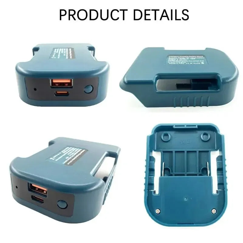 For Makita 18V With USB With Type-C Battery Holder For Makita 18V