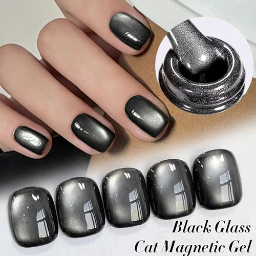 1-9pcs TC Flow Light White Cat Eye Gel Nail Polish Ultra Shine Soak
