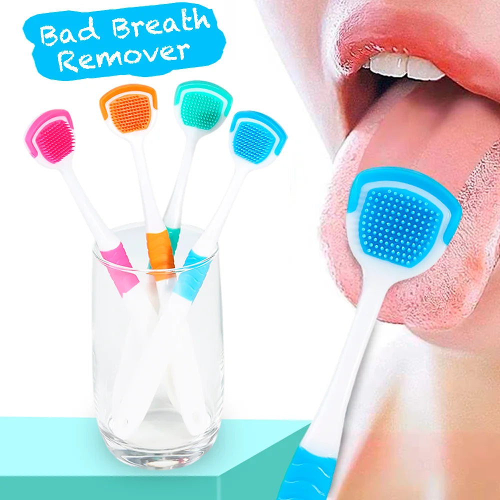 Vaclav 1Pc/4Pcs/8Pcs Silicone Tongue Scraper For Oral Hygiene,Tongue