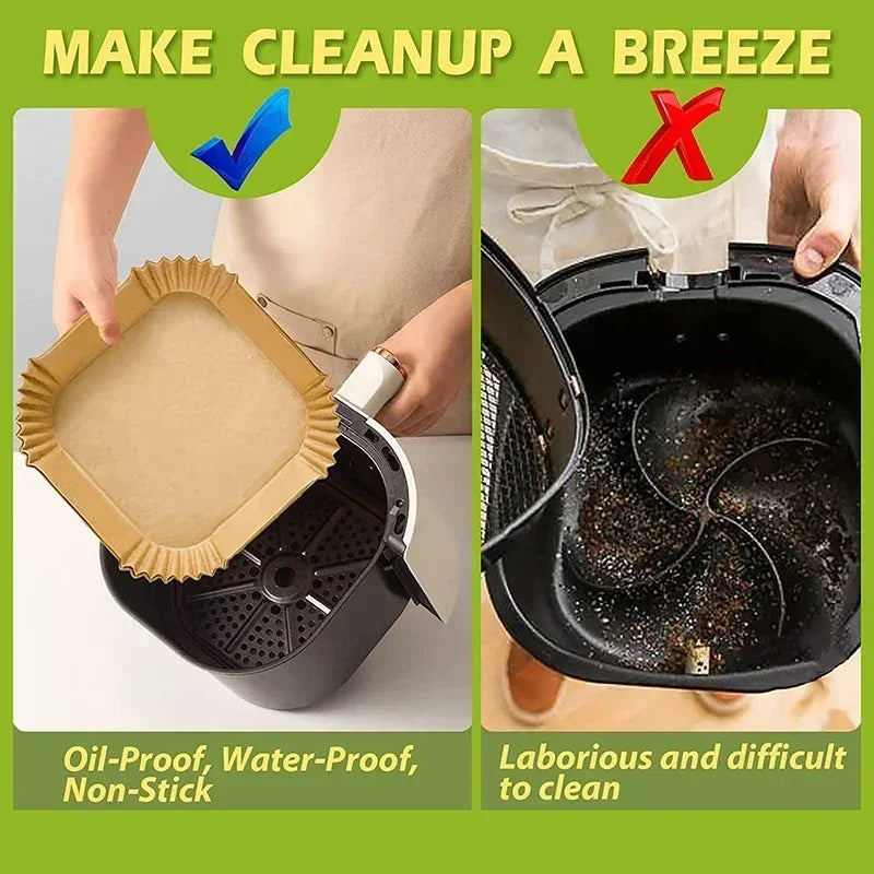 Cooking Paper Air Fryer Disposable Paper Square Round Baking Barbecue