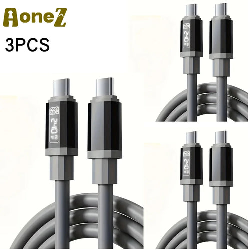 1.5m Fast Charging 27/120/240W USB Type-C To Type-C Cable Real-Time