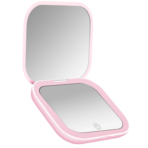 Compact Mini Gift Vanity Folding Cosmetic Mirror with Lights Portable