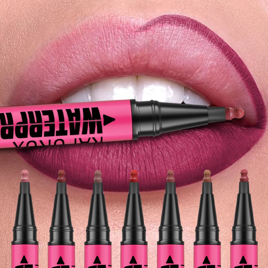 1PC Liquid Matte12-Color Lipliner Pencil Waterproof Plumping Stain